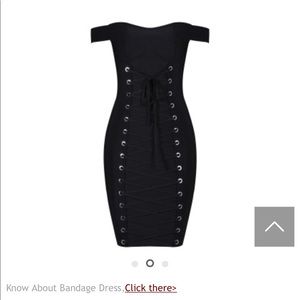 Bandage Black off the shoulder dress